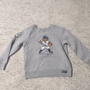 Boy size 7 Polo bear Ralph Lauren Yankees sweat shirt